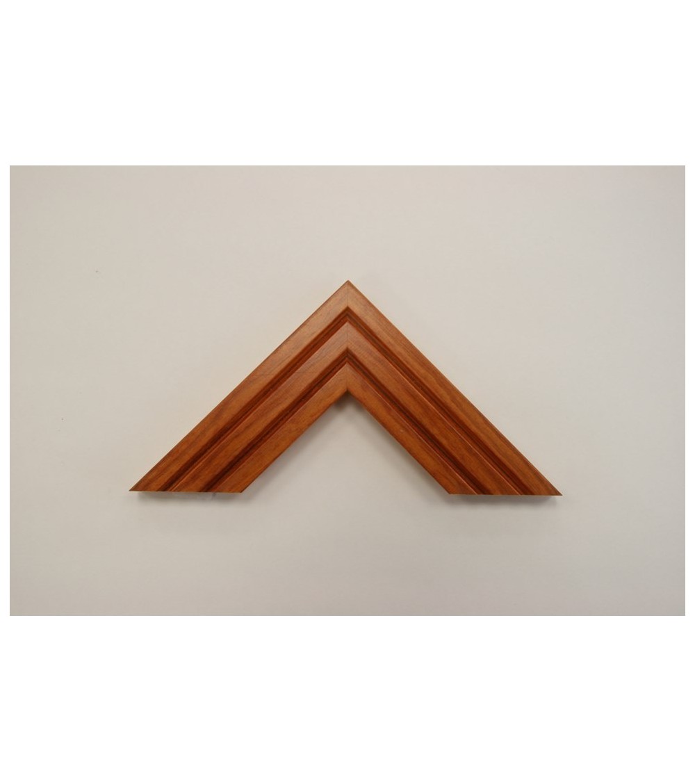 Cadre en bois rainuré, large, couleur miel.