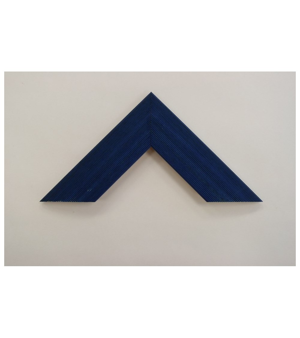 Cadre strié bombé bleu
