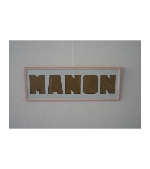 Cadre rose aspect kitch ou pour enfants