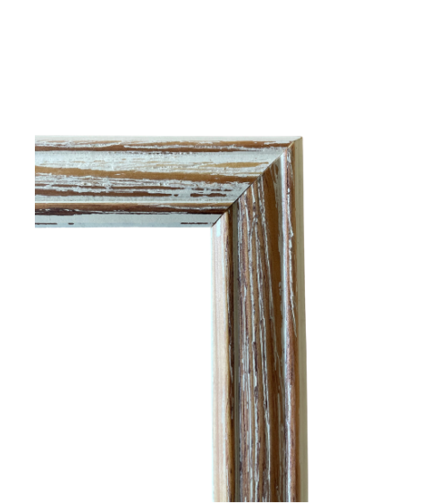 Baguette blanc cérusé 30X40