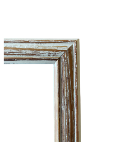 Baguette blanc cérusé 30X40